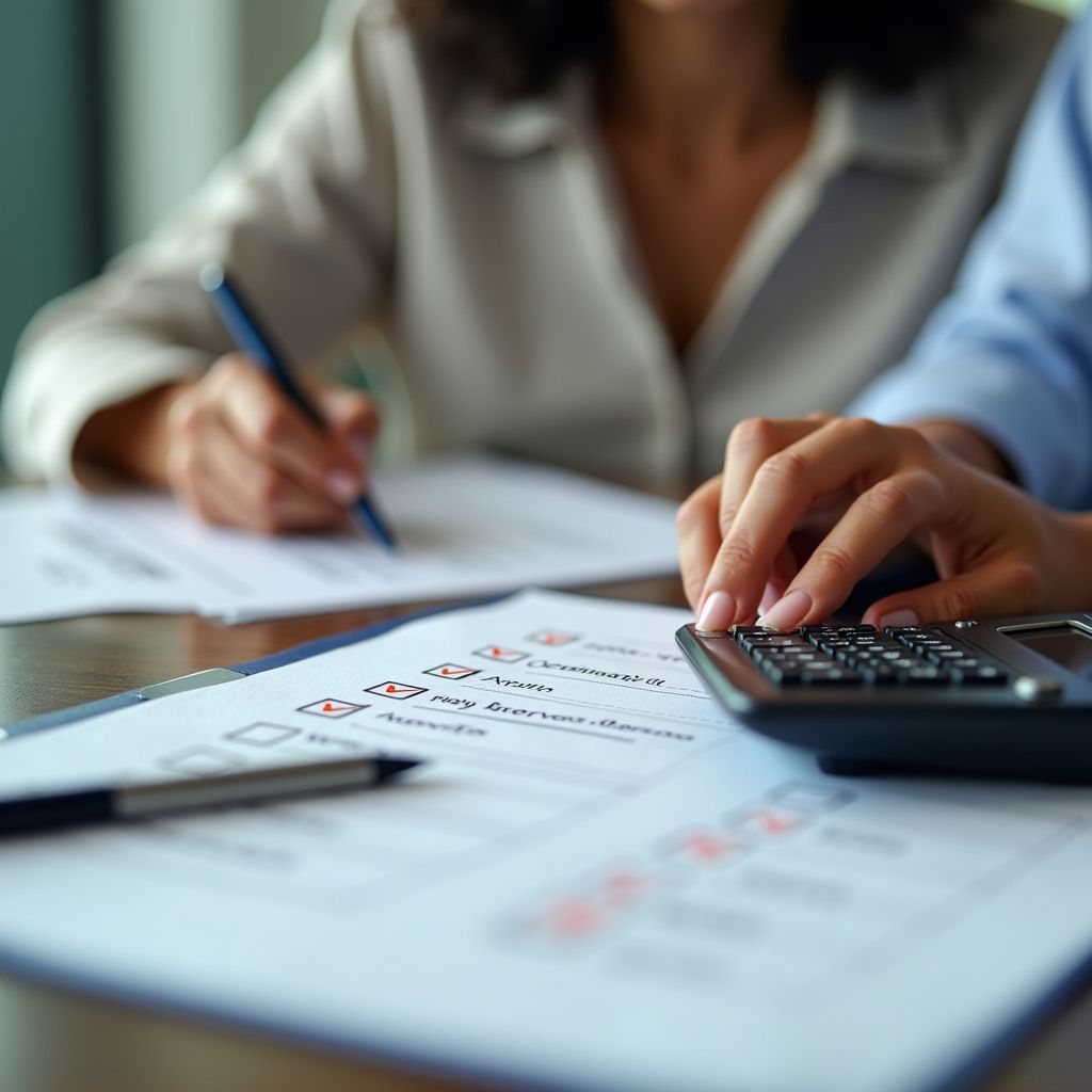 Structured checklist used during a remote workplace audit session
